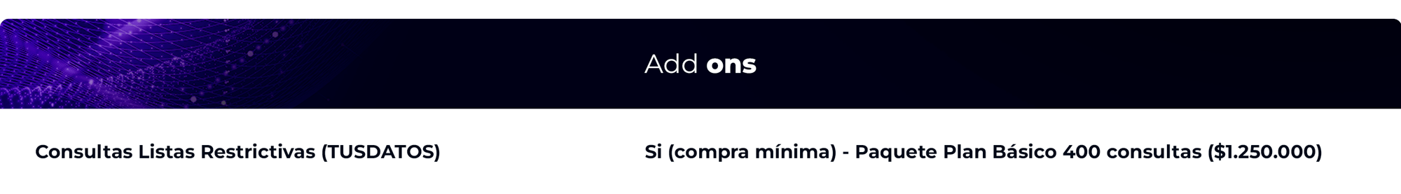 add ons