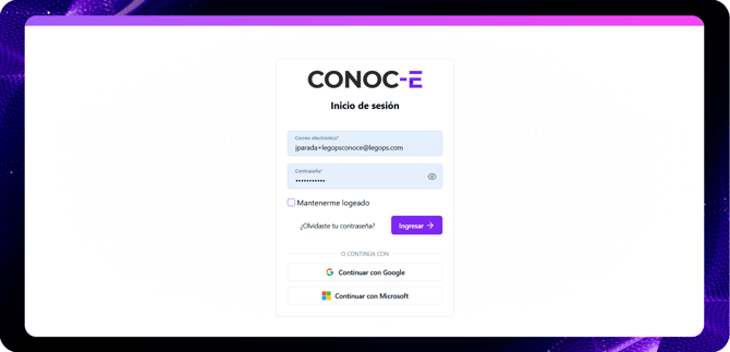 login-conoc-e